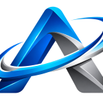 futuristic blue silver orbital emblem(2)